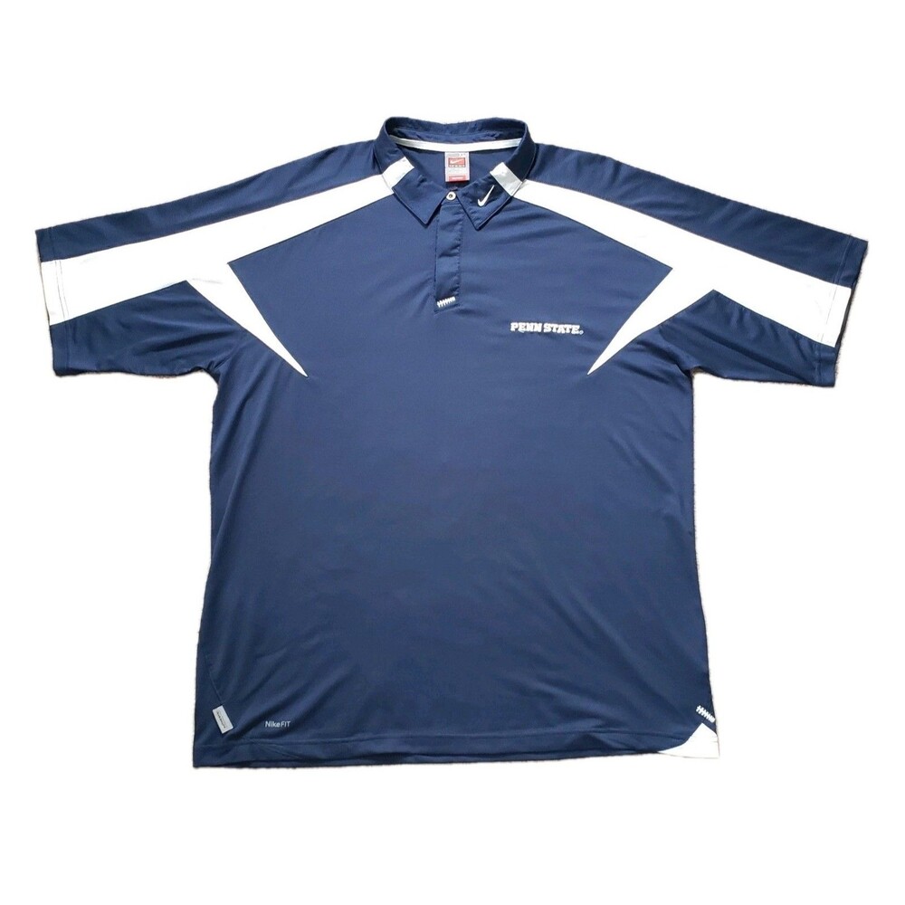 Vintage Y2K Team Nike Penn State Nittany Lions Sz XL Mens Blue Polo Shirt NCAA